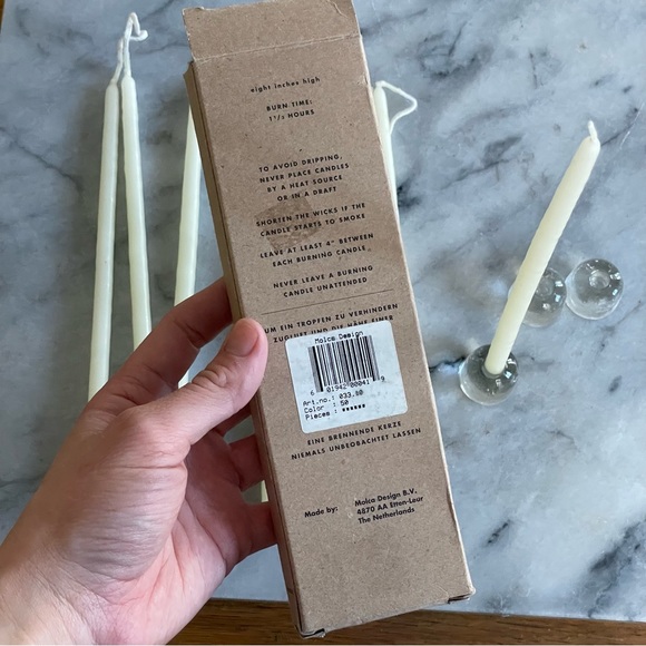 Vintage Mini Taper Candles with Glass Holders - Picture 8 of 13